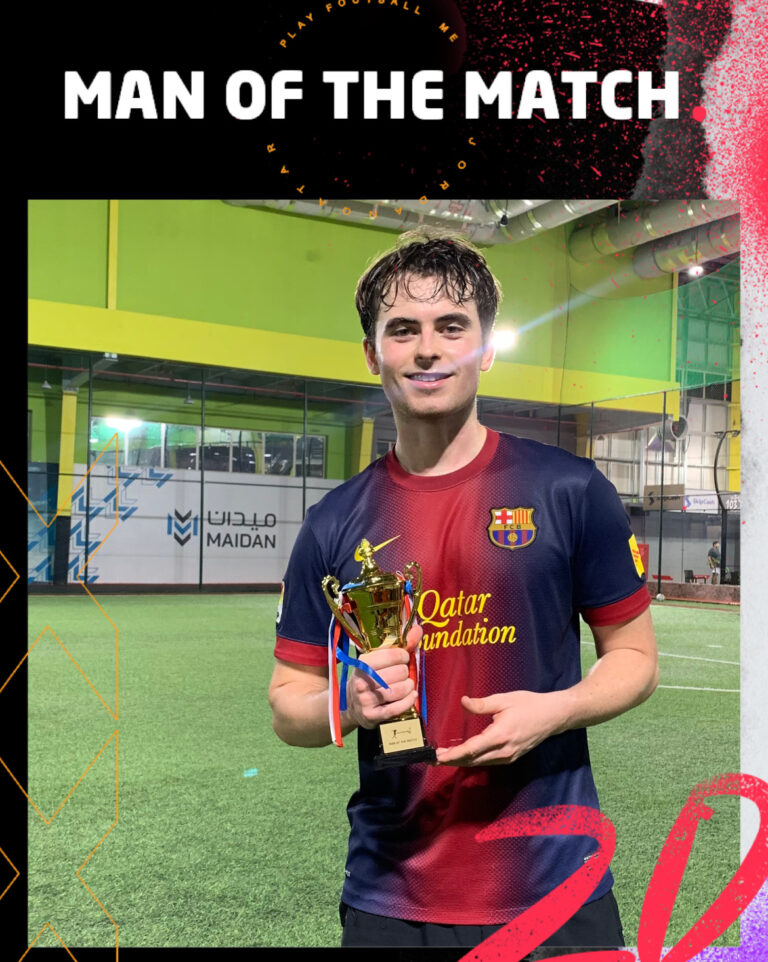 Playfootballqa Jonny Lee man of the match